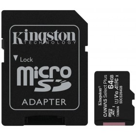 CARTAO MICRO SD 64GB CLASSE 10 100MBPS KINGSTON