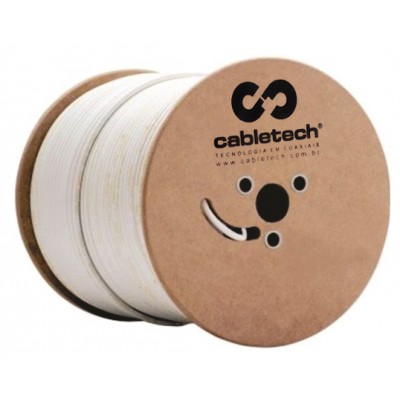 CABO COAXIAL RG59 40% 305MTRS BRANCO CABLETECH