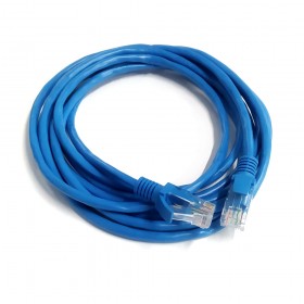 CABO REDE PATCH CORD CAT5E UTP AZUL RJ45 3MTRS 5+