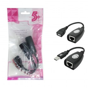 ADAPTADOR EXTENSOR USB VIA RJ45 2.0 50MTS 5+