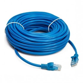CABO REDE PATCH CORD CAT5E UTP AZUL RJ45 20MTRS 5+