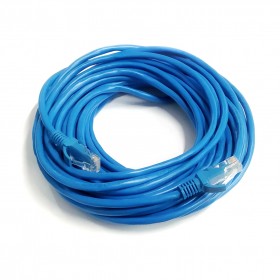 CABO REDE PATCH CORD CAT5E UTP AZUL RJ45 10MTRS 5+