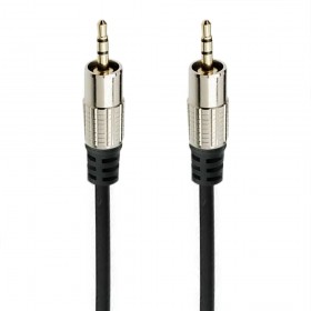 CABO P2 STEREO X P2 STEREO FITZ PLUG METAL PROFISSIONAL 5MTRS PRETO CHIPSCE