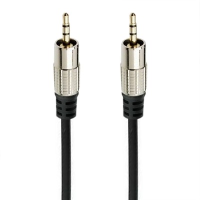 CABO P2 STEREO X P2 STEREO FITZ PLUG METAL PROFISSIONAL 5MTRS PRETO CHIPSCE