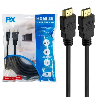 CABO HDMI X HDMI 2.1 8K ULTRA HD 19P 5MTRS PIX
