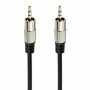 CABO P2 STEREO X P2 STEREO FITZ PLUG METAL PROFISSIONAL 3MTRS PRETO CHIPSCE