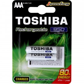 PILHA RECARREGAVEL AAA 950MAH CT/2 TOSHIBA
