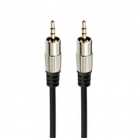 CABO P2 STEREO X P2 STEREO FITZ PLUG METAL PROFISSIONAL 2MTRS PRETO CHIPSCE